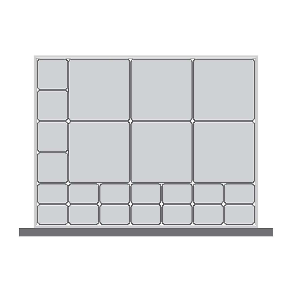 Bott Cubio Plastic Drawer Boxes, Bott Cubio Plastic Drawer Boxes, Bott Cubio Drawer Plastic Boxes | 100hx 650w x 525d mm | Set C-0