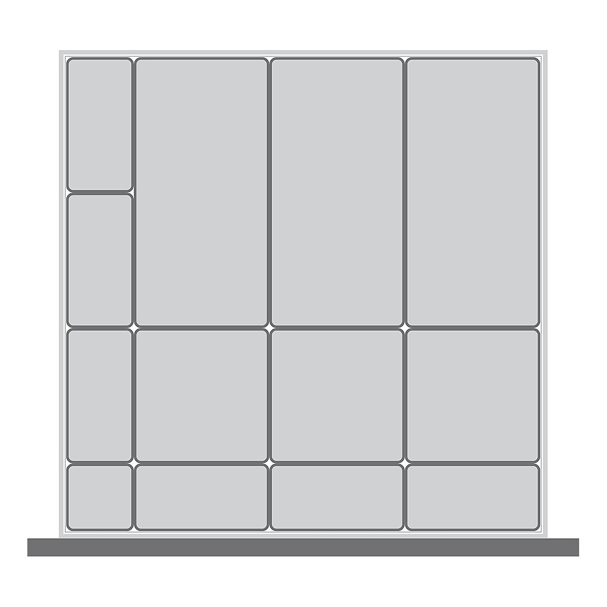 Bott Cubio Plastic Drawer Boxes, Bott Cubio Plastic Drawer Boxes, Bott Cubio Drawer Plastic Boxes | 100h x 650w x 650d mm | Set A-0