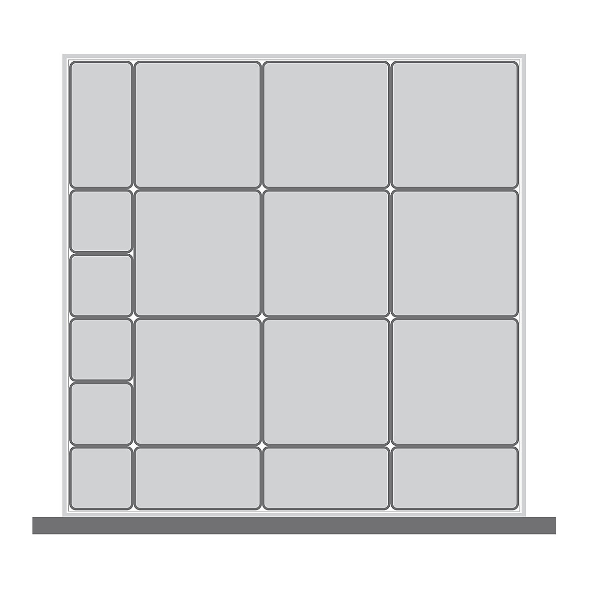 Bott Cubio Plastic Drawer Boxes, Bott Cubio Plastic Drawer Boxes, Bott Cubio Drawer Plastic Boxes | 100h x 650w x 650d mm | Set B-0