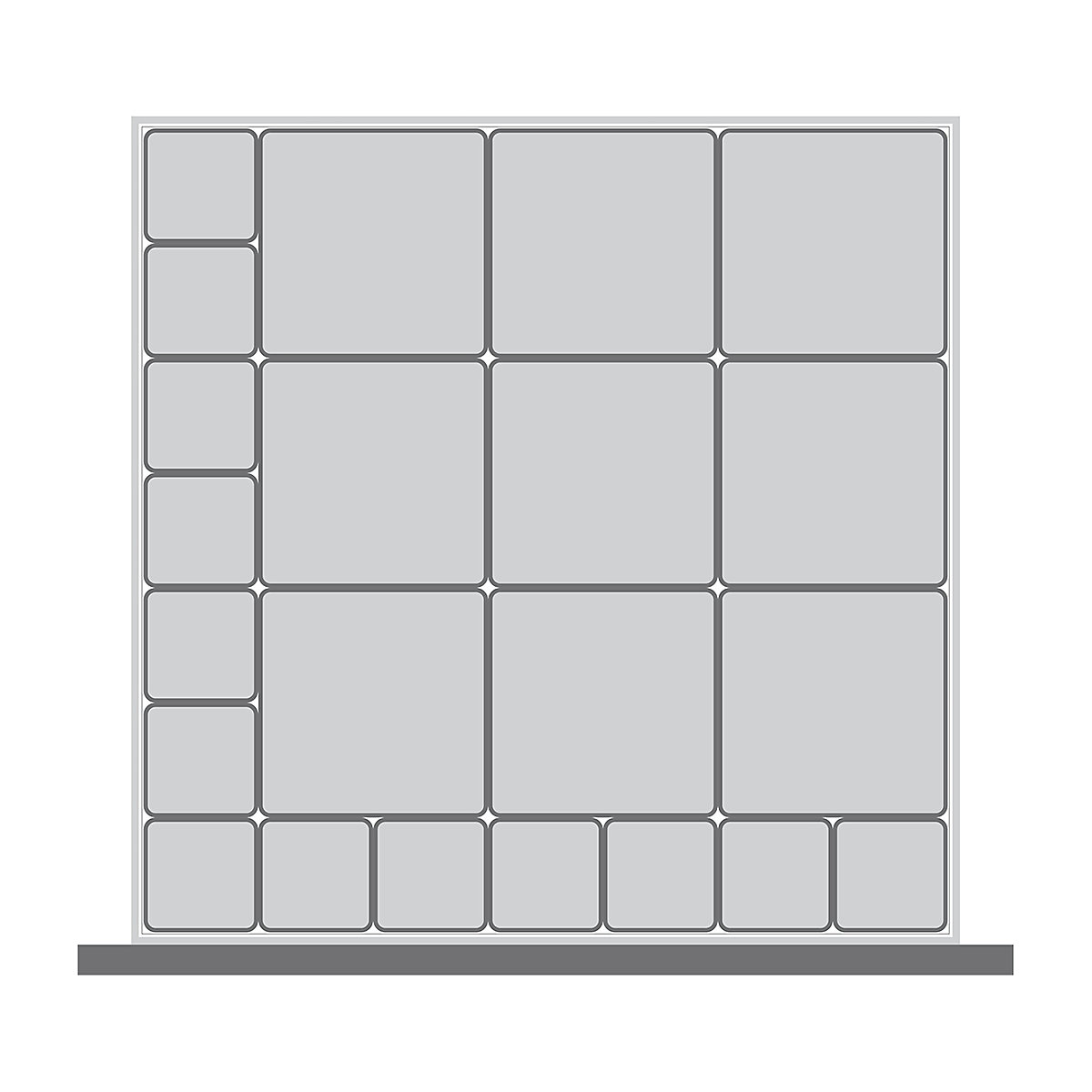 Bott Cubio Plastic Drawer Boxes, Bott Cubio Plastic Drawer Boxes, Bott Cubio Drawer Plastic Boxes | 100h x 650w x 650d mm | Set C-0