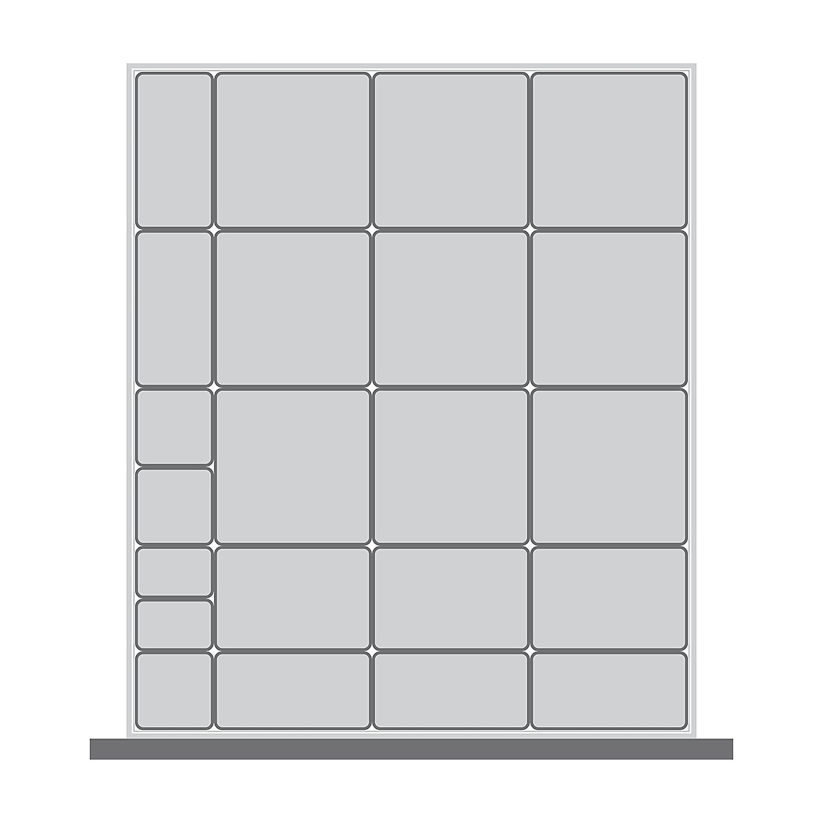 Bott Cubio Plastic Drawer Boxes, Bott Cubio Plastic Drawer Boxes, Bott Cubio Drawer Plastic Boxes | 100h x 650w x 750d mm | Set B-0