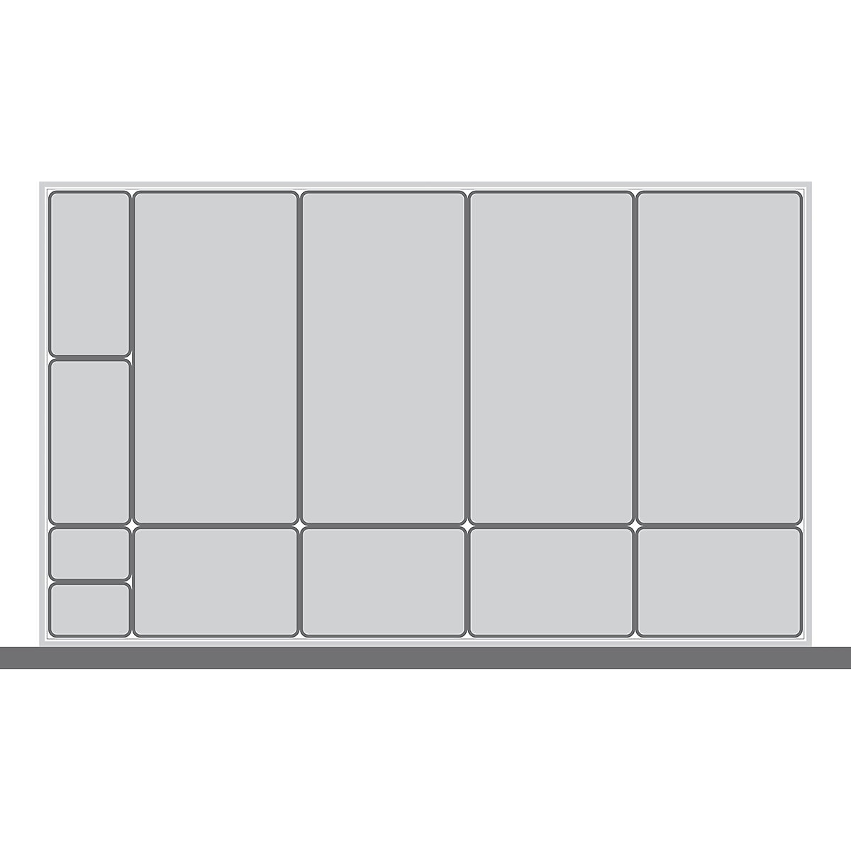 Bott Cubio Plastic Drawer Boxes, Bott Cubio Plastic Drawer Boxes, Bott Cubio Drawer Plastic Boxes | 100h x 800w x 525d mm | Set A-0