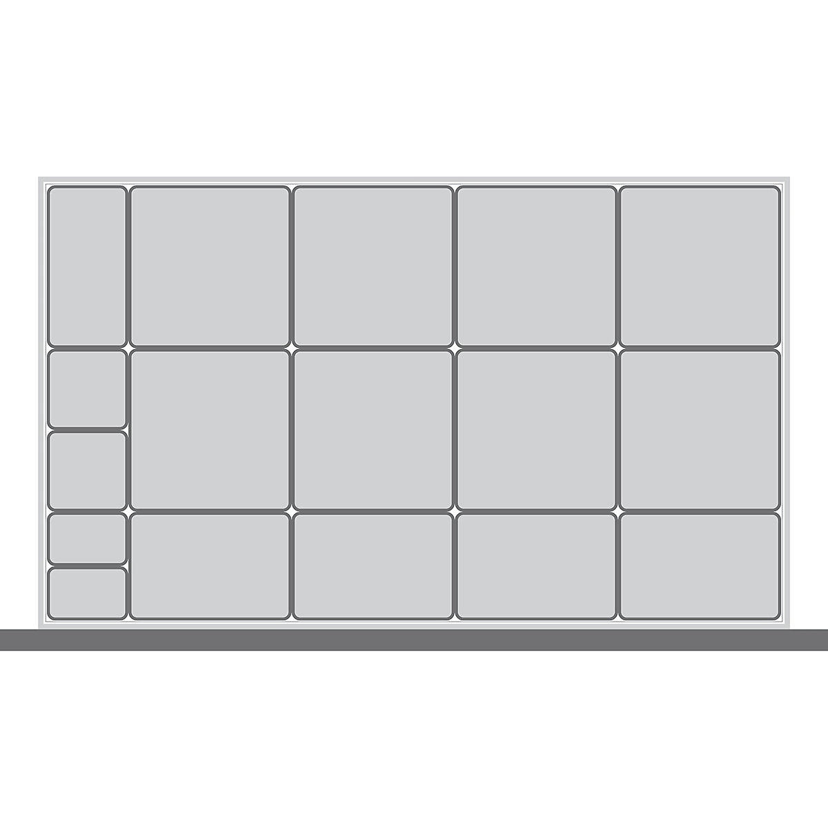 Bott Cubio Plastic Drawer Boxes, Bott Cubio Plastic Drawer Boxes, Bott Cubio Drawer Plastic Boxes | 100h x 800w x 525d mm | Set B-0