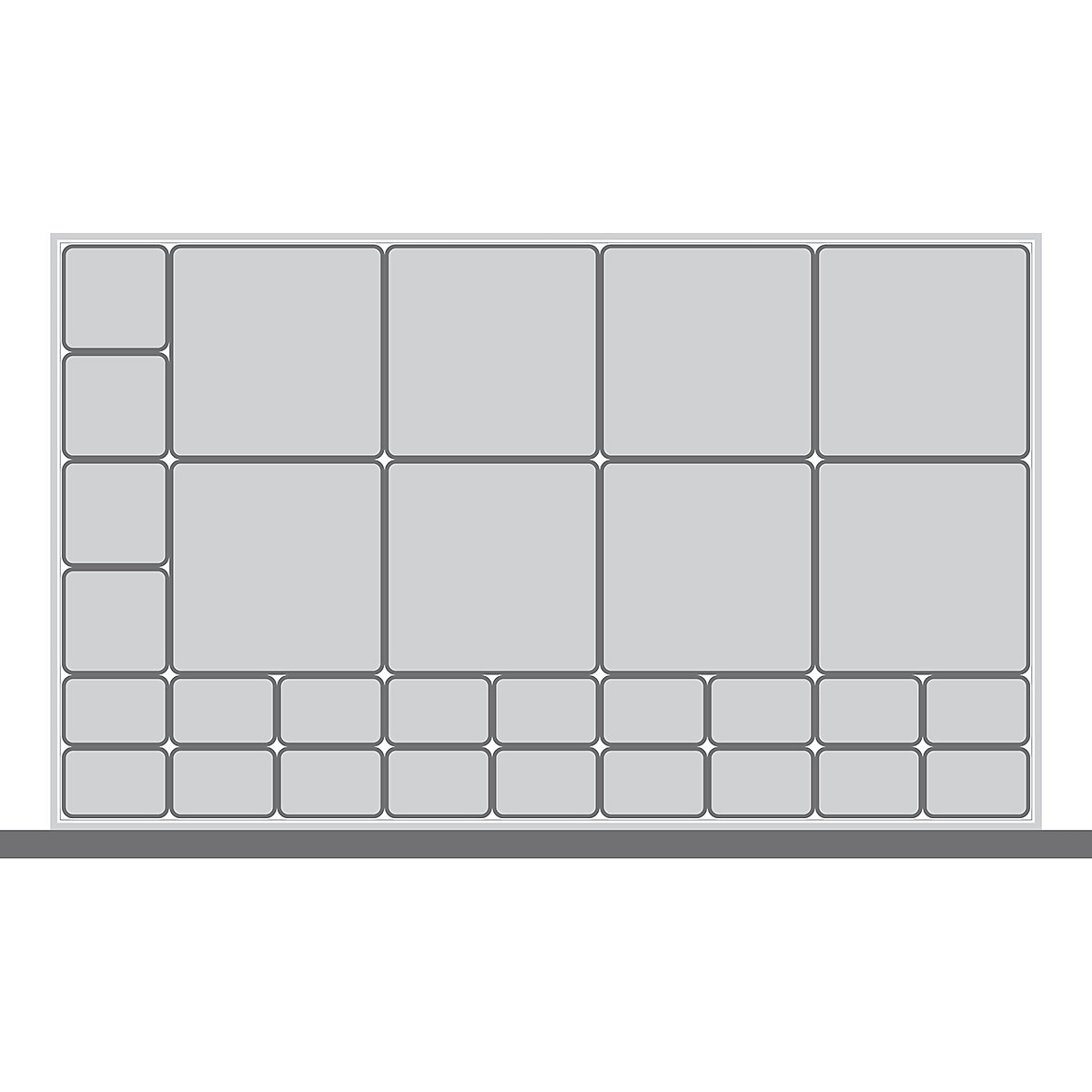 Bott Cubio Plastic Drawer Boxes, Bott Cubio Plastic Drawer Boxes, Bott Cubio Drawer Plastic Boxes | 100h x 800w x 525d mm | Set C-0