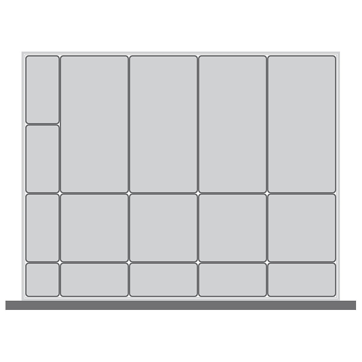 Bott Cubio Plastic Drawer Boxes, Bott Cubio Plastic Drawer Boxes, Bott Cubio Drawer Plastic Boxes | 100h x 800w x 650d mm | Set A-0