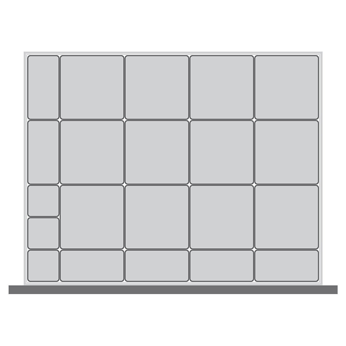 Bott Cubio Plastic Drawer Boxes, Bott Cubio Plastic Drawer Boxes, Bott Cubio Drawer Plastic Boxes | 100h x 800w x 650d mm | Set B-0