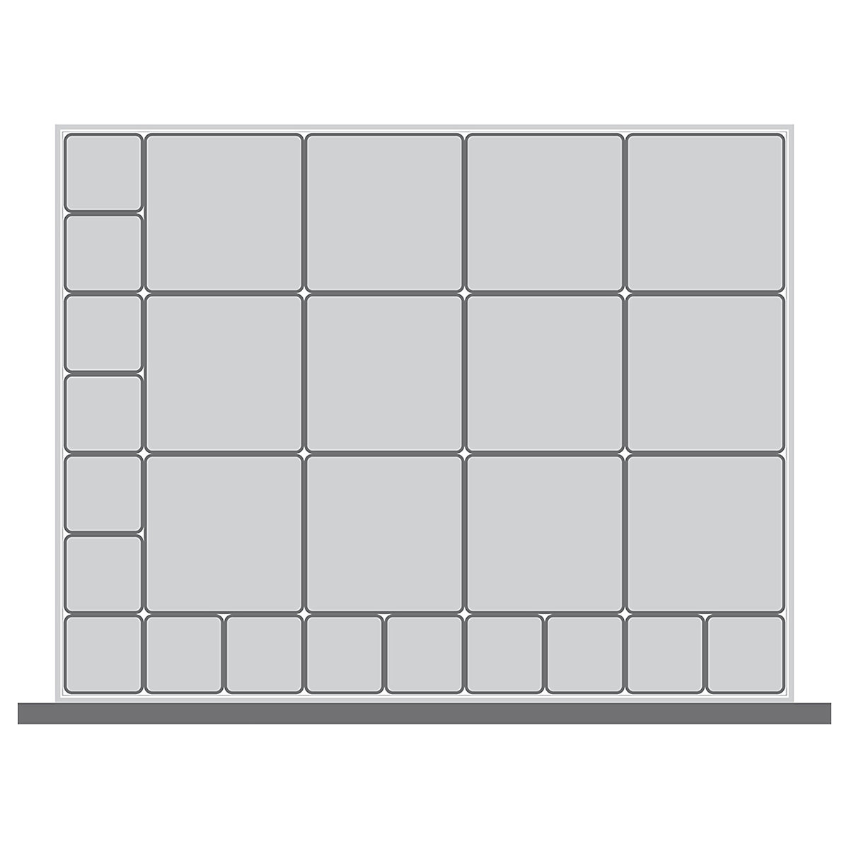 Bott Cubio Plastic Drawer Boxes, Bott Cubio Plastic Drawer Boxes, Bott Cubio Drawer Plastic Boxes | 100h x 800w x 650d mm | Set C-0
