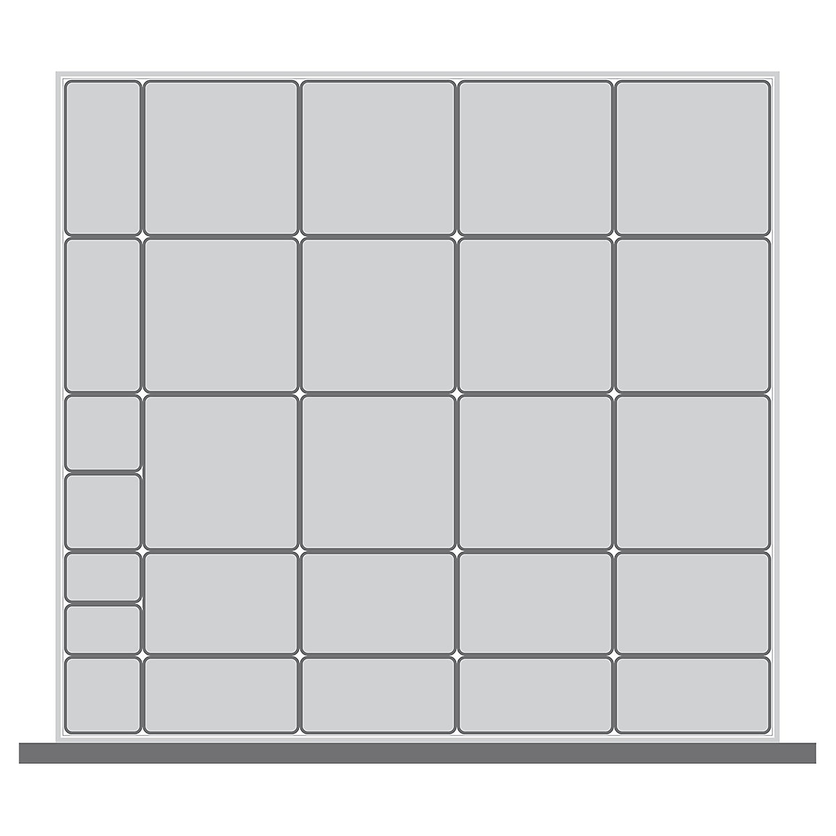 Bott Cubio Plastic Drawer Boxes, Bott Cubio Plastic Drawer Boxes, Bott Cubio Drawer Plastic Boxes | 100h x 800w x 750d mm | Set B-0