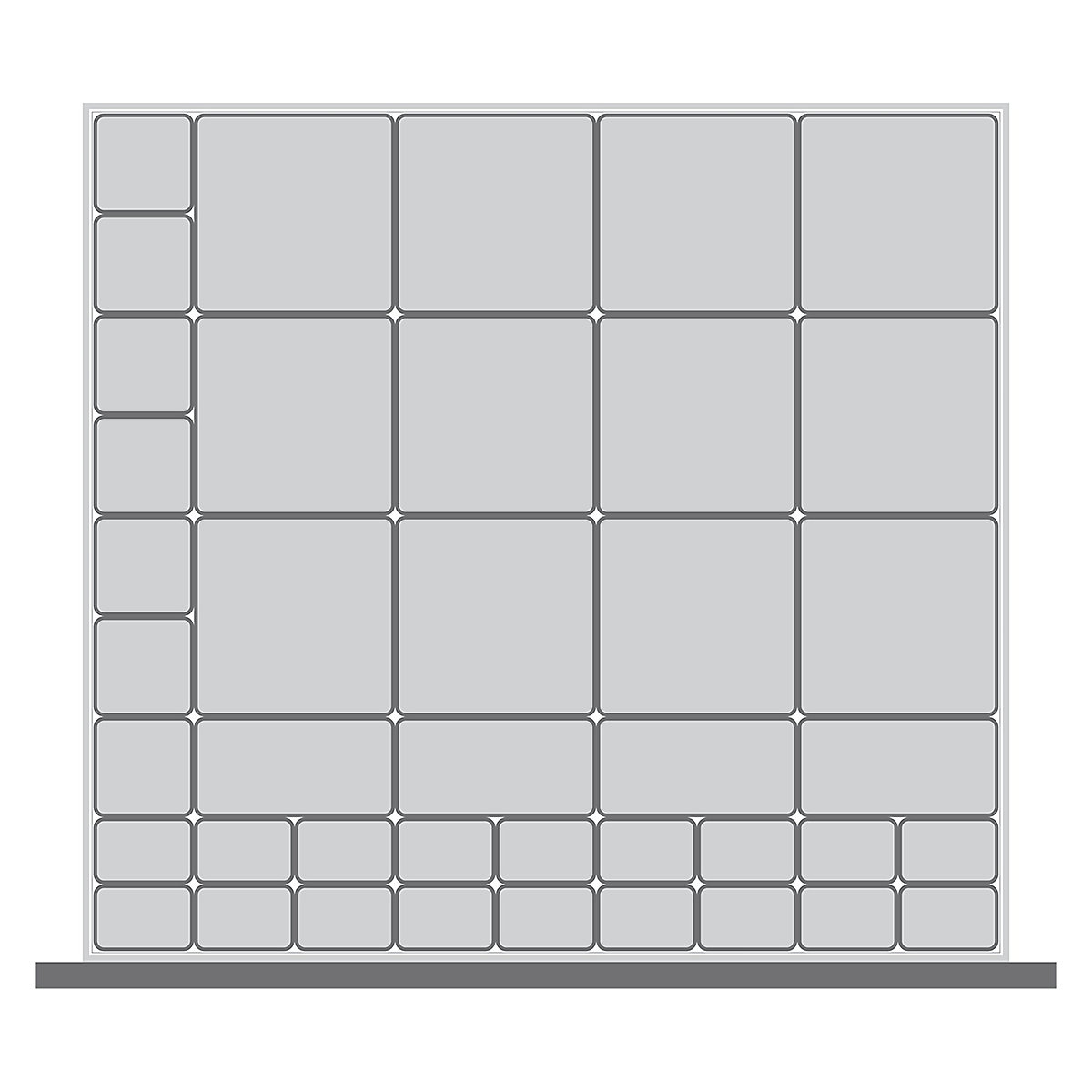 Bott Cubio Plastic Drawer Boxes, Bott Cubio Plastic Drawer Boxes, Bott Cubio Drawer Plastic Boxes | 100h x 800w x 750d mm | Set C-0