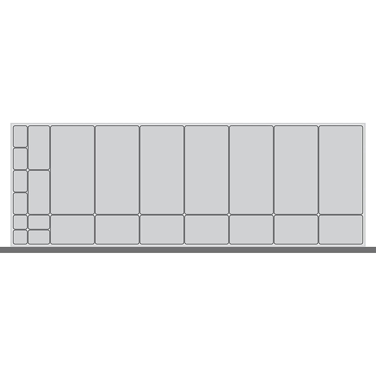 Bott Cubio Plastic Drawer Boxes, Bott Cubio Plastic Drawer Boxes, Bott Cubio Drawer Plastic Boxes | 100h x 1300w x 525d mm | Set A-0