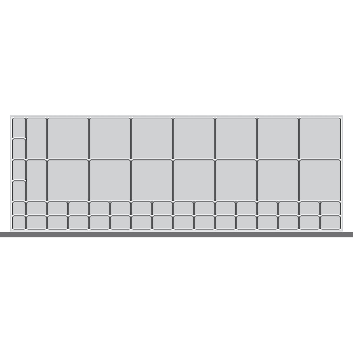 Bott Cubio Plastic Drawer Boxes, Bott Cubio Plastic Drawer Boxes, Bott Cubio Drawer Plastic Boxes | 100h x 1300w x 525d mm | Set C-0