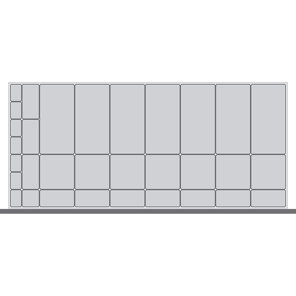 Bott Cubio Plastic Drawer Boxes, Bott Cubio Plastic Drawer Boxes, Bott Cubio Drawer Plastic Boxes | 100h x 1300w x 650d mm | Set A-0