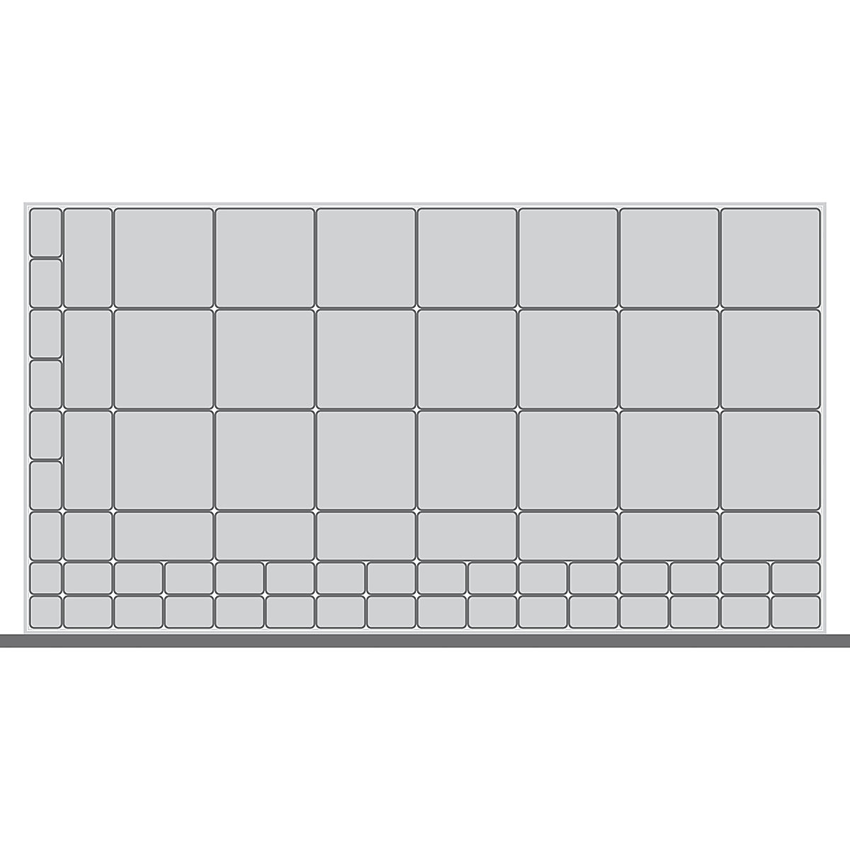 Bott Cubio Plastic Drawer Boxes, Bott Cubio Plastic Drawer Boxes, Bott Cubio Drawer Plastic Boxes | 100h x 1300w x 750d mm | Set C-0