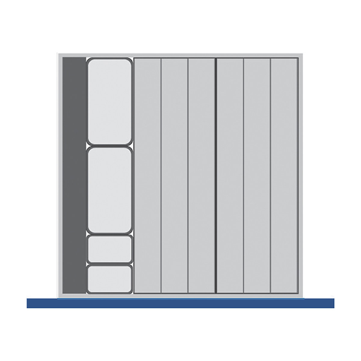 Bott Cubio Plastic Drawer Trays, Bott Cubio Plastic Drawer Trays, Bott Cubio Drawer Plastic Trays | 75h x 525w x 525d mm | Set C-0