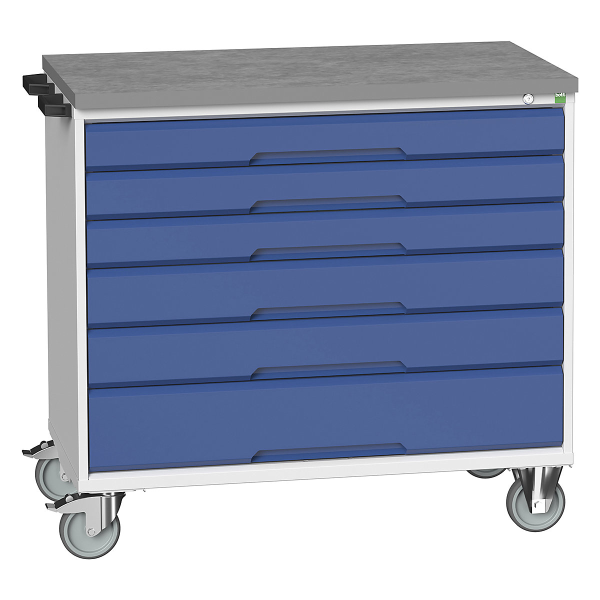 Bott Verso Mobile Cabinets | 1050mm Wide, Bott Verso Mobile Cabinets | 1050mm Wide, Bott Verso Mobile Cabinet | 980h x 1050w x 600d mm | 6 Drawers | Lino Top | Blue-0