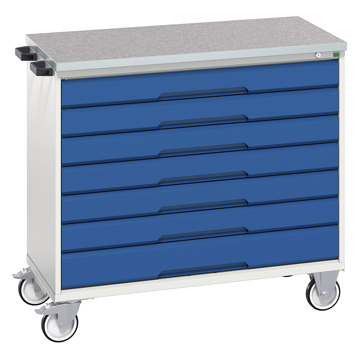 Bott Verso Mobile Cabinets | 1050mm Wide, Bott Verso Mobile Cabinets | 1050mm Wide, Bott Verso Mobile Cabinet | 980h x 1050w x 600d mm | 7 Drawers | Lino Top | Blue-0