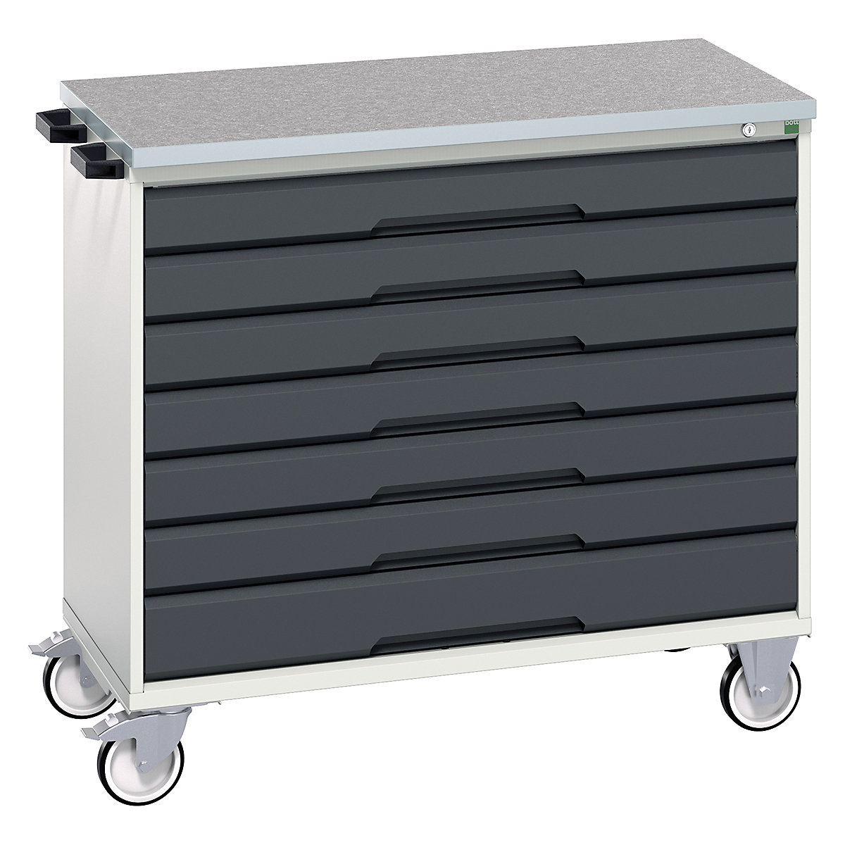 Bott Verso Mobile Cabinets | 1050mm Wide, Bott Verso Mobile Cabinets | 1050mm Wide, Bott Verso Mobile Cabinet | 980h x 1050w x 600d mm | 7 Drawers | Lino Top | Anthracite Grey-0