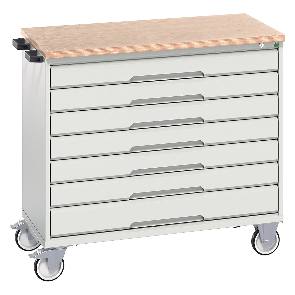 Bott Verso Mobile Cabinets | 1050mm Wide, Bott Verso Mobile Cabinets | 1050mm Wide, Bott Verso Mobile Cabinet | 980h x 1050w x 600d mm | 7 Drawers | MPX Top | Light Grey-0