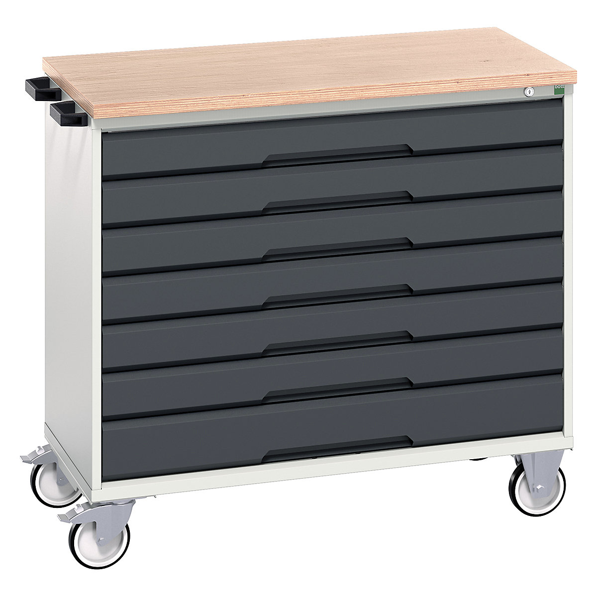 Bott Verso Mobile Cabinets | 1050mm Wide, Bott Verso Mobile Cabinets | 1050mm Wide, Bott Verso Mobile Cabinet | 980h x 1050w x 600d mm | 7 Drawers | MPX Top | Anthracite Grey-0