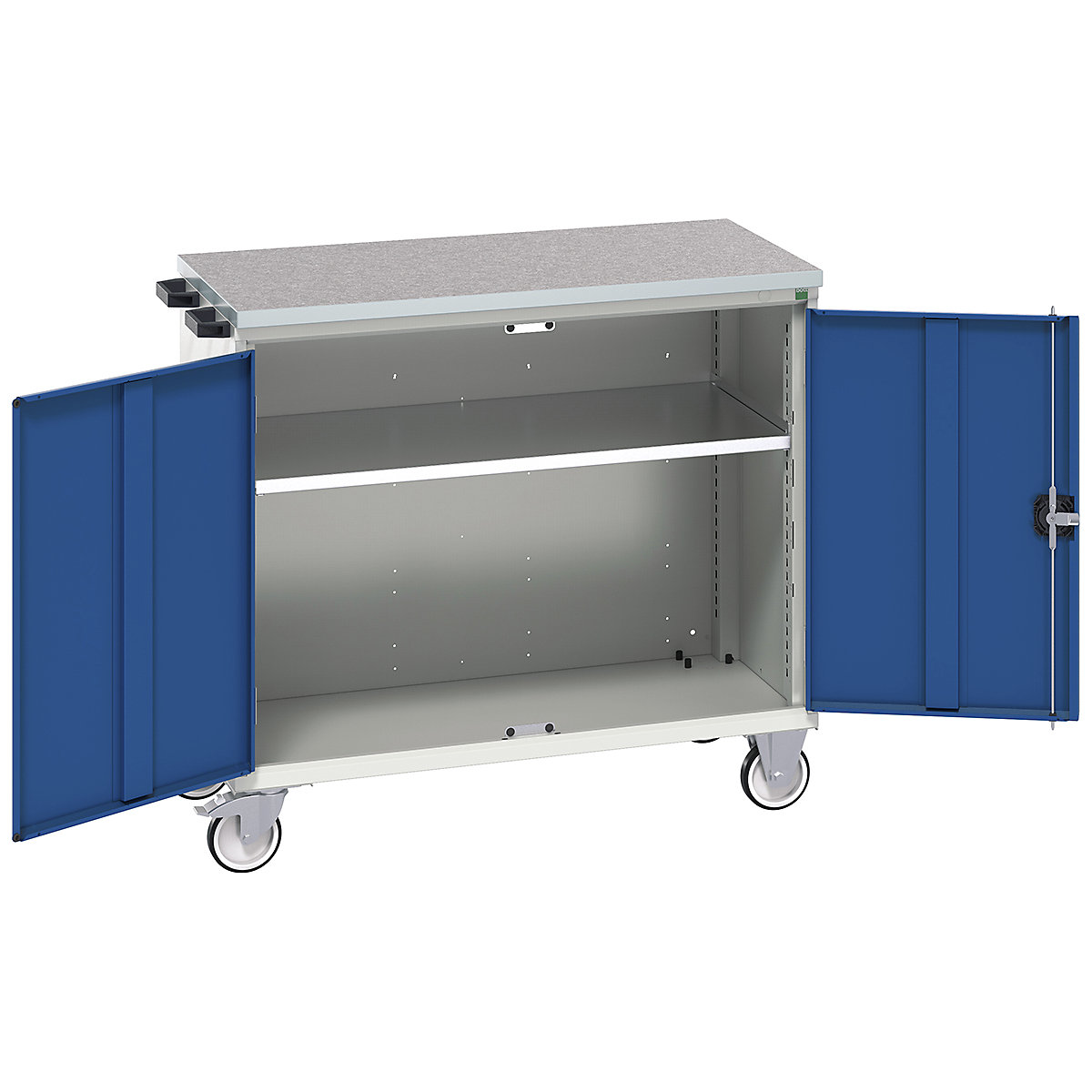 Bott Verso Mobile Cabinets | 1050mm Wide, Bott Verso Mobile Cabinets | 1050mm Wide, Bott Verso Mobile Cabinet | 980h x 1050w x 600d mm | Cupboard | Lino Top | Blue-0