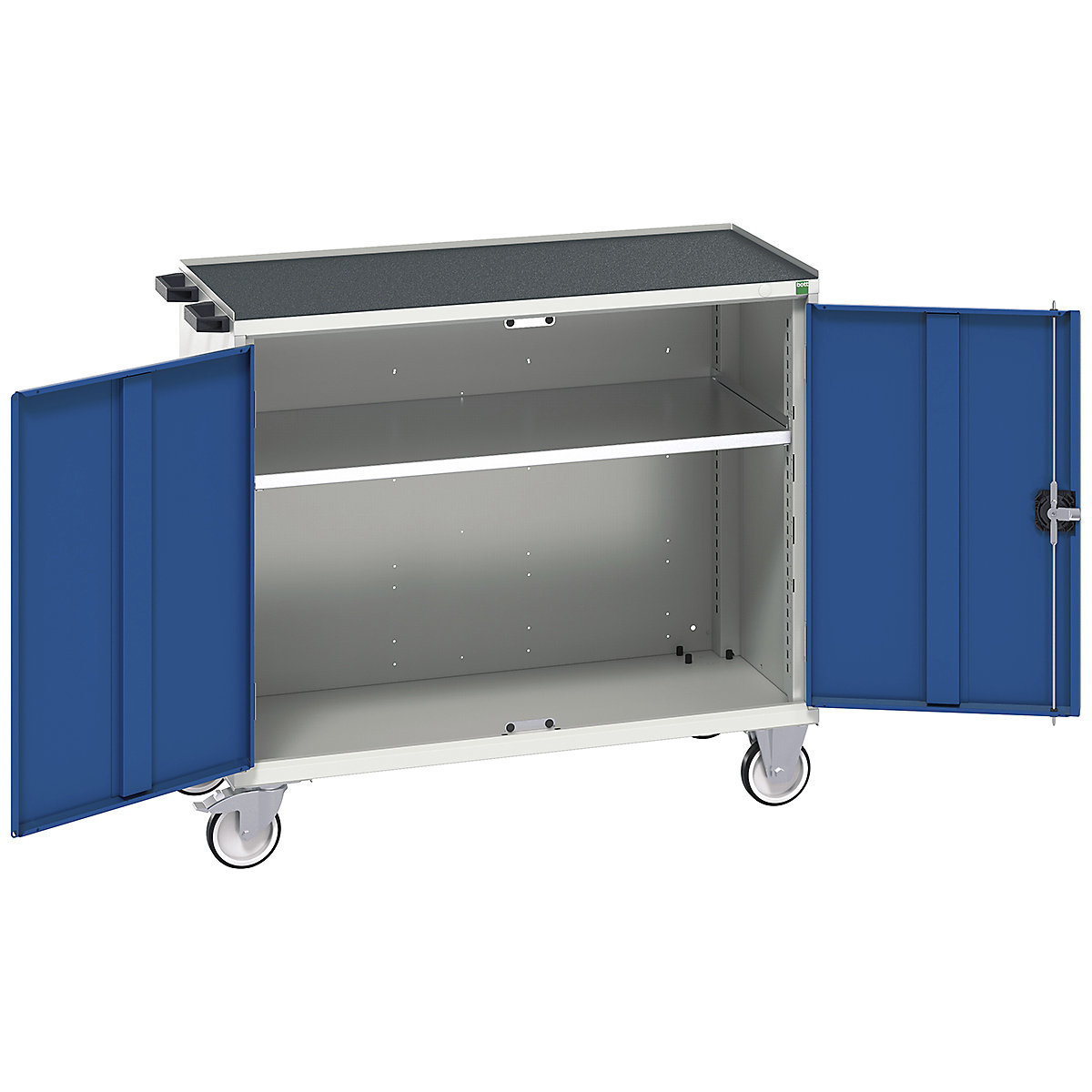 Bott Verso Mobile Cabinets | 1050mm Wide, Bott Verso Mobile Cabinets | 1050mm Wide, Bott Verso Mobile Cabinet | 965h x 1050w x 550d mm | Cupboard | Top Tray & Mat | Blue-0