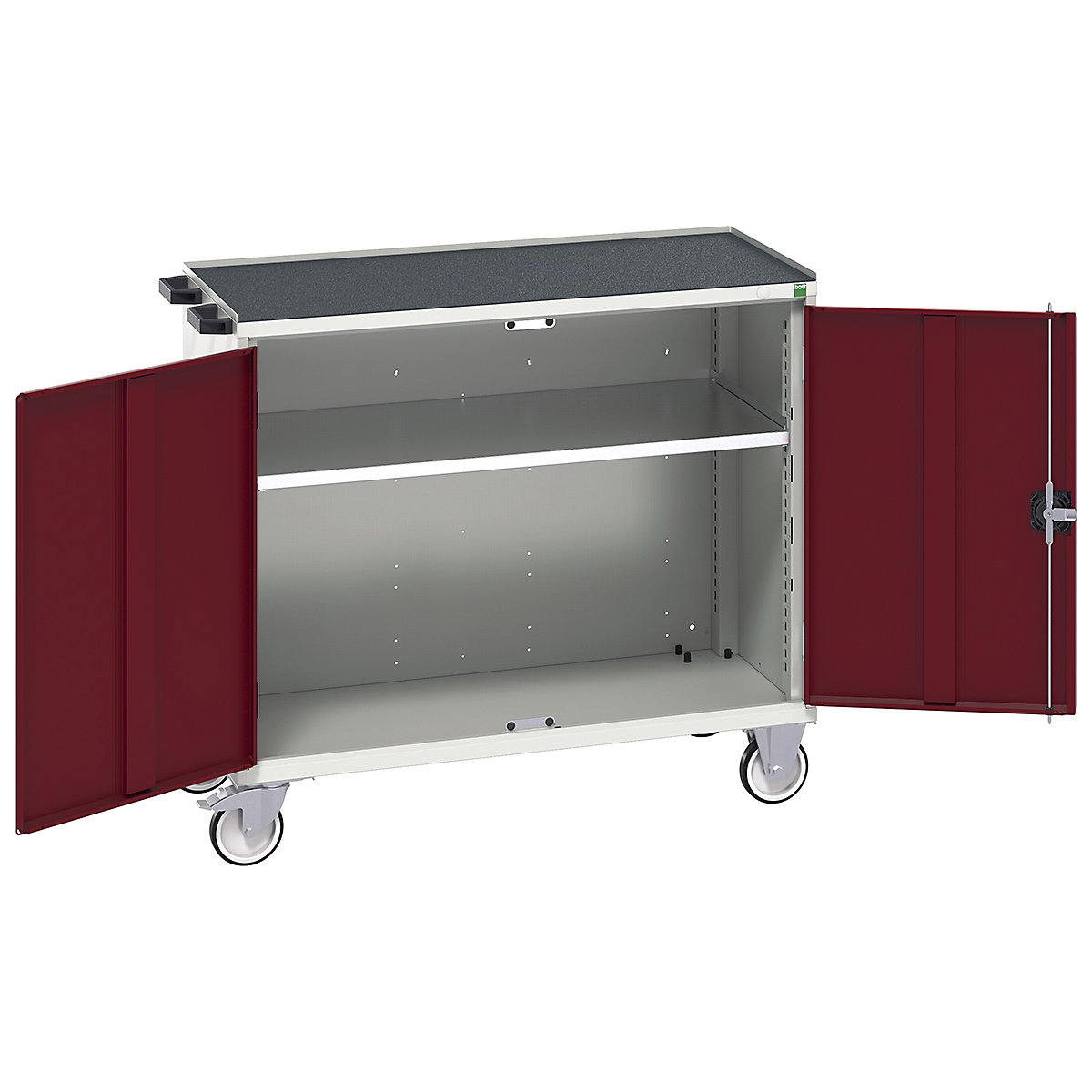 Bott Verso Mobile Cabinets | 1050mm Wide, Bott Verso Mobile Cabinets | 1050mm Wide, Bott Verso Mobile Cabinet | 965h x 1050w x 550d mm | Cupboard | Top Tray & Mat | Red-0