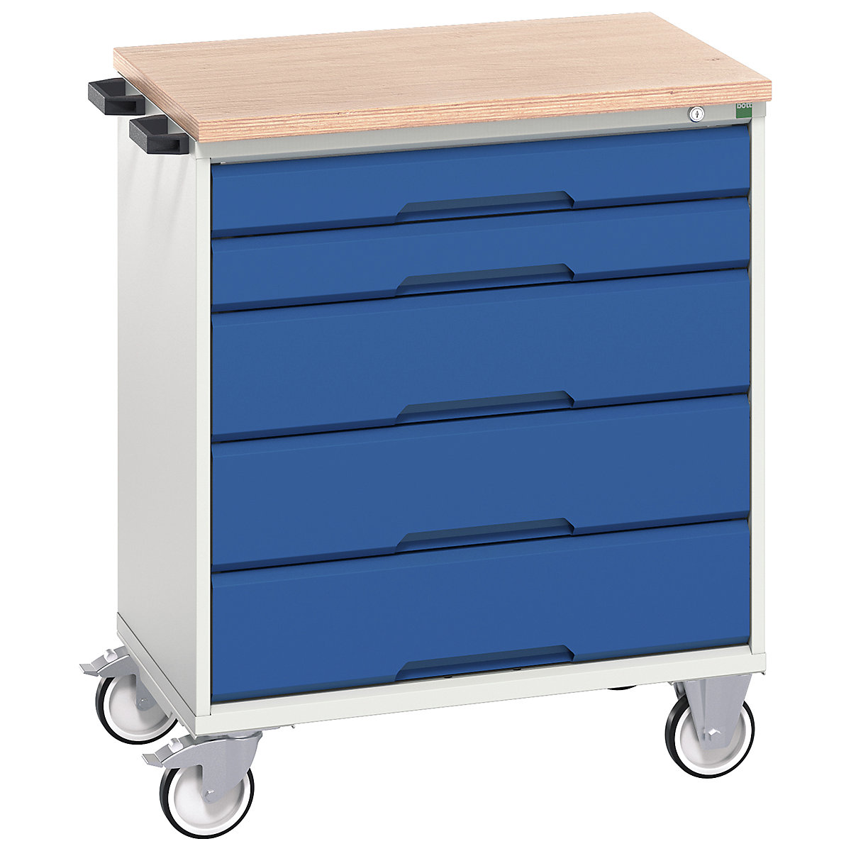 Bott Verso Mobile Cabinets | 800mm Wide, Bott Verso Mobile Cabinets | 800mm Wide, Bott Verso Mobile Cabinet | 980h x 800w x 600d mm | 5 Drawers | MPX Top | Blue-0
