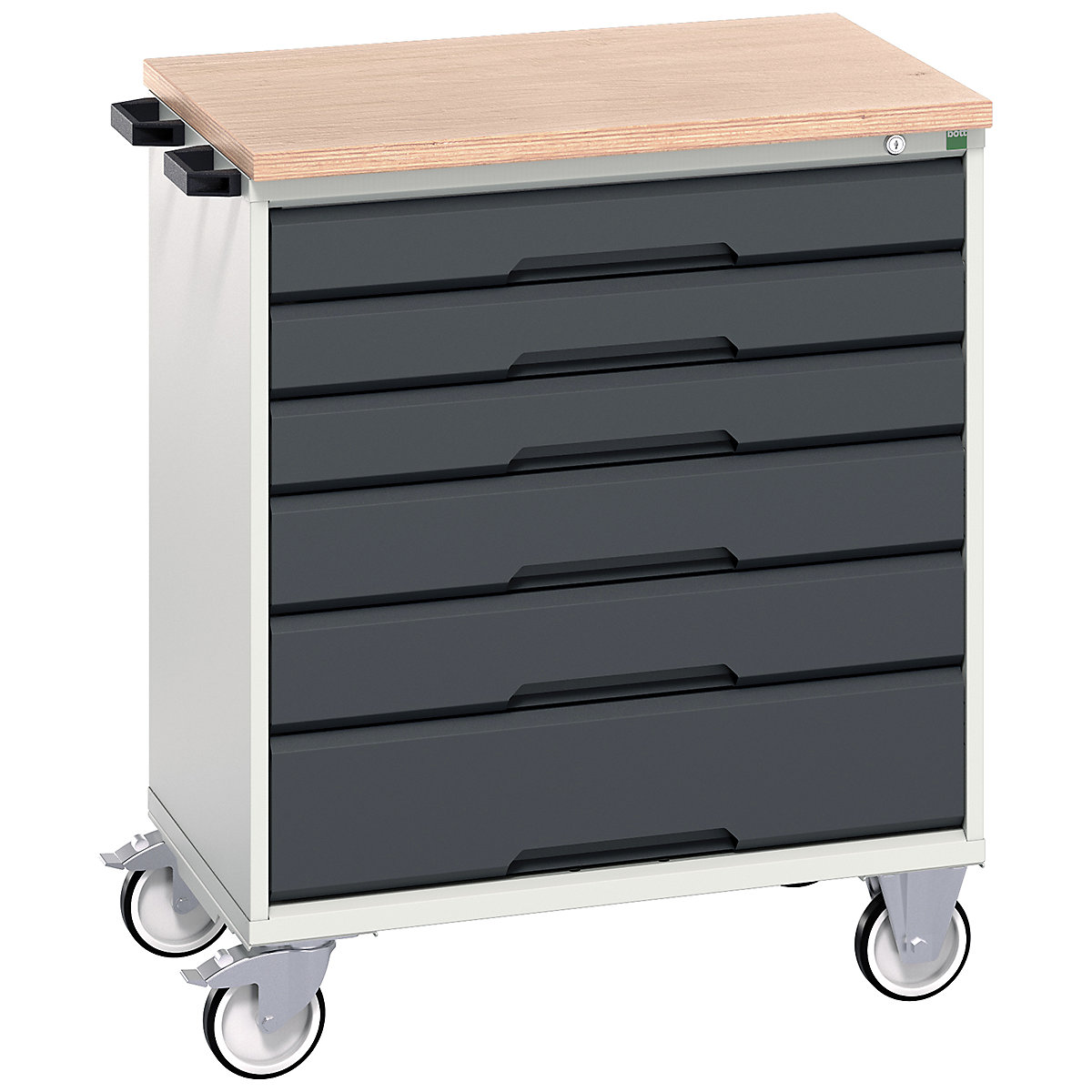 Bott Verso Mobile Cabinets | 800mm Wide, Bott Verso Mobile Cabinets | 800mm Wide, Bott Verso Mobile Cabinet | 980h x 800w x 600d mm | 6 Drawers | MPX Top | Anthracite Grey-0