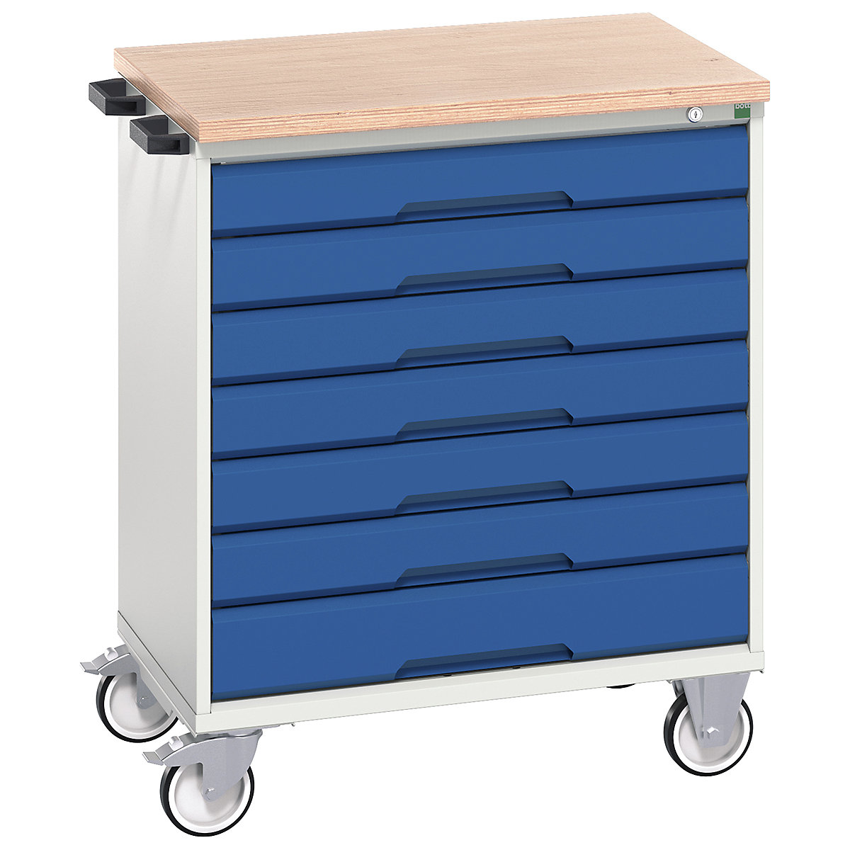 Bott Verso Mobile Cabinets | 800mm Wide, Bott Verso Mobile Cabinets | 800mm Wide, Bott Verso Mobile Cabinet | 980h x 800w x 600d mm | 7 Drawers | MPX Top | Blue-0