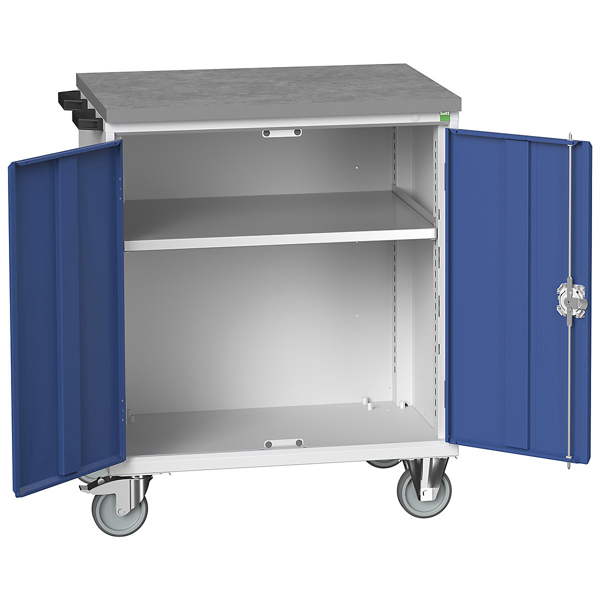 Bott Verso Mobile Cabinets | 800mm Wide, Bott Verso Mobile Cabinets | 800mm Wide, Bott Verso Mobile Cabinet | 980h x 800w x 550d mm | Cupboard | Lino Top | Blue-0