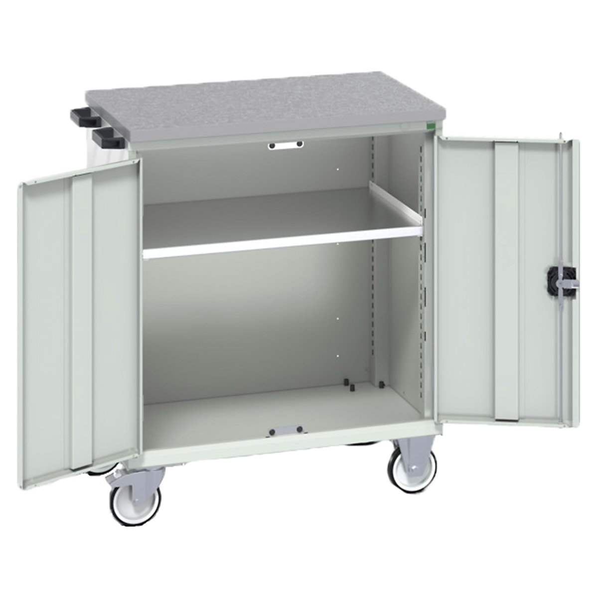Bott Verso Mobile Cabinets | 800mm Wide, Bott Verso Mobile Cabinets | 800mm Wide, Bott Verso Mobile Cabinet | 980h x 800w x 550d mm | Cupboard | Lino Top | Light Grey-0