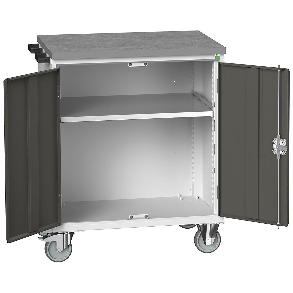 Bott Verso Mobile Cabinets | 800mm Wide, Bott Verso Mobile Cabinets | 800mm Wide, Bott Verso Mobile Cabinet | 980h x 800w x 550d mm | Cupboard | Lino Top | Anthracite Grey-0