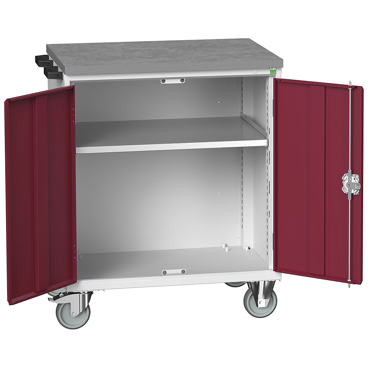 Bott Verso Mobile Cabinets | 800mm Wide, Bott Verso Mobile Cabinets | 800mm Wide, Bott Verso Mobile Cabinet | 980h x 800w x 550d mm | Cupboard | Lino Top | Red-0