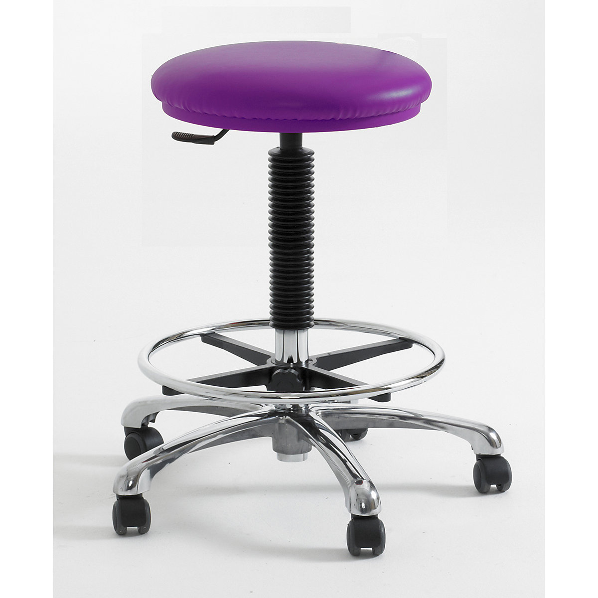 BiGDUG Cleanroom High Stools with HEPA Filter, BiGDUG Cleanroom High Stools with HEPA Filter, BiGDUG Cleanroom High Stool with Castors | 620-880mm Adjustment | Adjustable Foot Ring | Grape-0