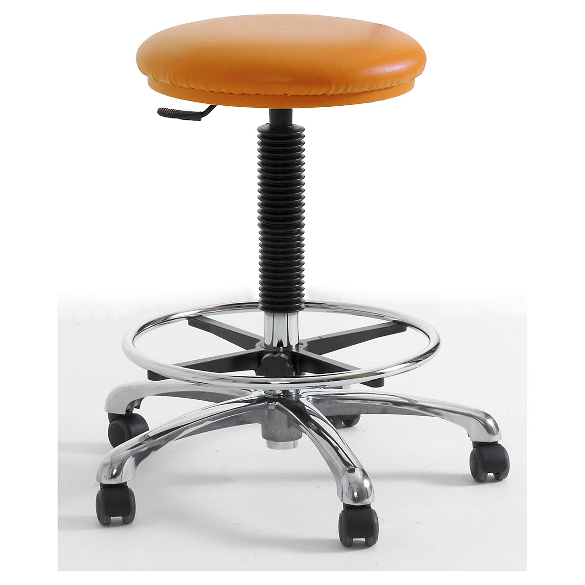 BiGDUG Cleanroom High Stools with HEPA Filter, BiGDUG Cleanroom High Stools with HEPA Filter, BiGDUG Cleanroom High Stool with Castors | 620-880mm Adjustment | Adjustable Foot Ring | Tangerine-0