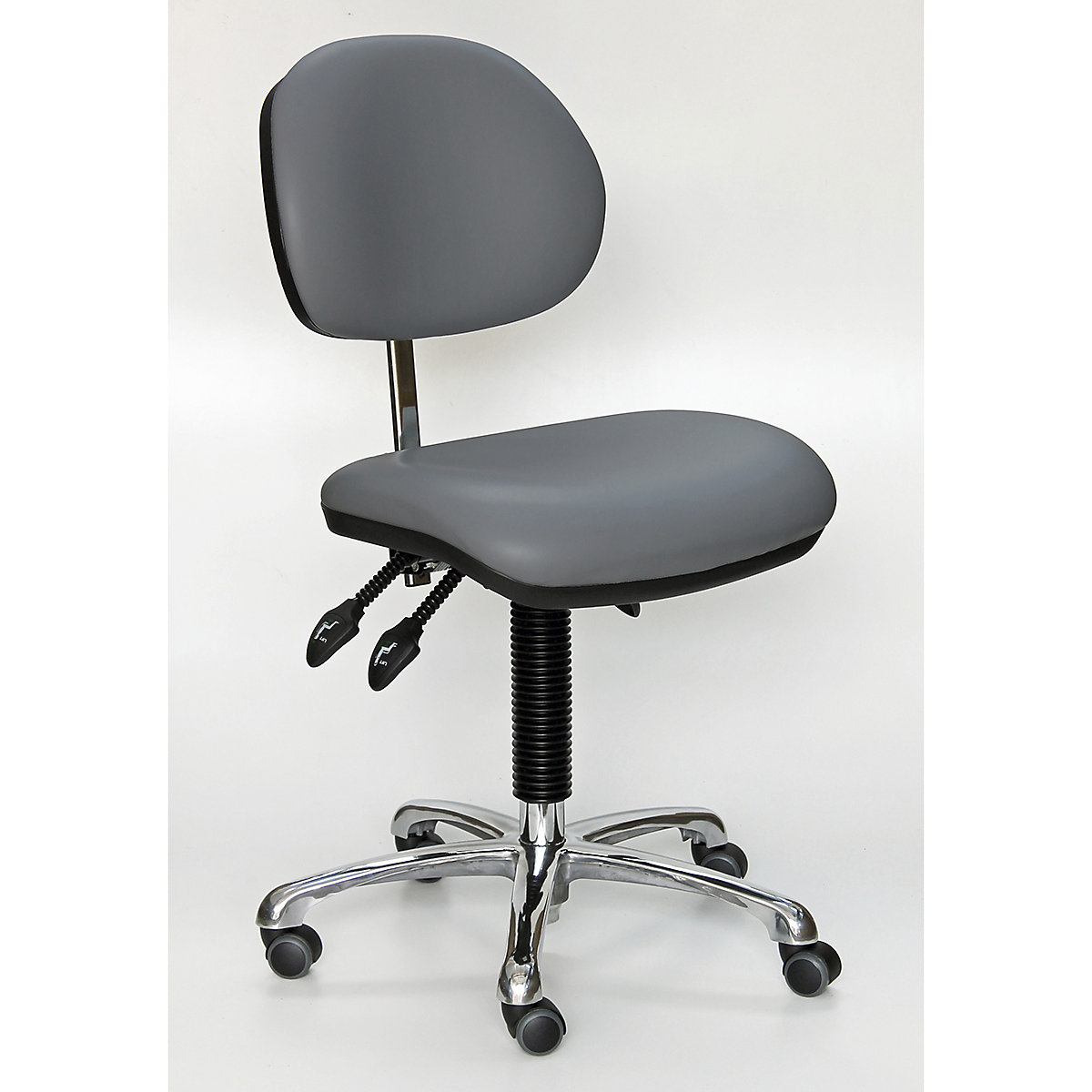 BiGDUG Cleanroom Task Chairs with HEPA Filter, BiGDUG Cleanroom Task Chairs with HEPA Filter, BiGDUG Cleanroom Task Chair with Feet | 450-600mm Adjustment | Battleship-0