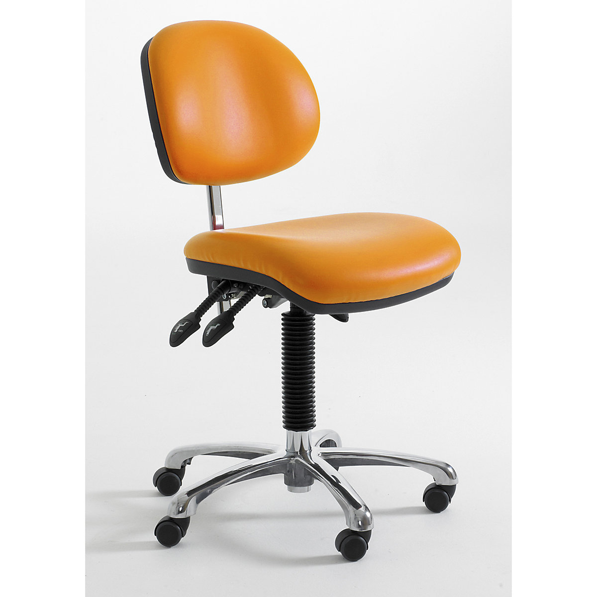 BiGDUG Cleanroom Task Chairs with HEPA Filter, BiGDUG Cleanroom Task Chairs with HEPA Filter, BiGDUG Cleanroom Task Chair with Feet | 450-600mm Adjustment | Tangerine-0
