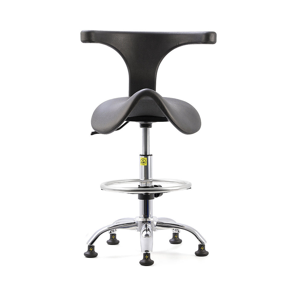 BiGDUG Essentials ESD Anti-Static Saddle Stool with Backrest (Product illustration 5)-4