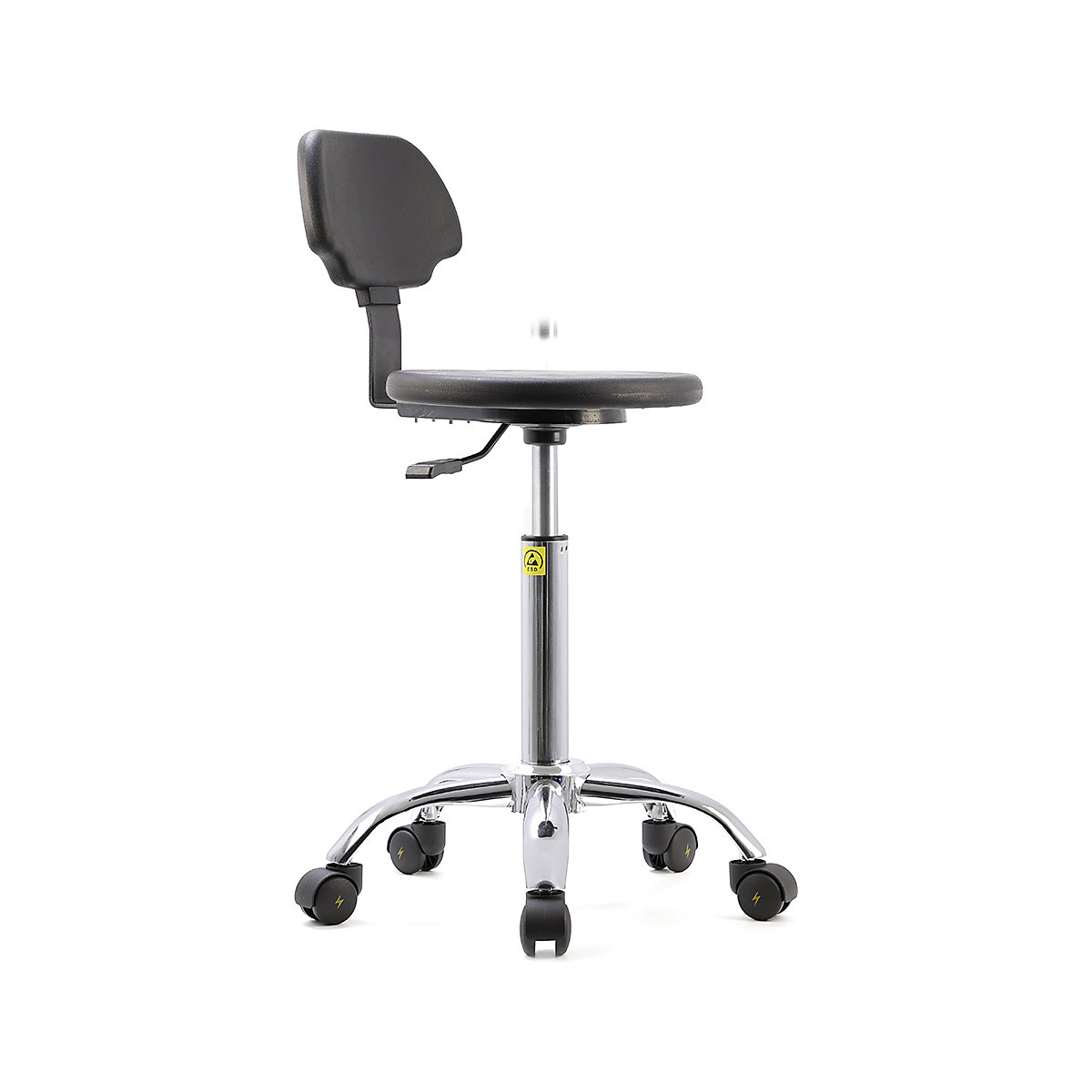 BiGDUG Essentials ESD Anti-Static Stool with Backrest