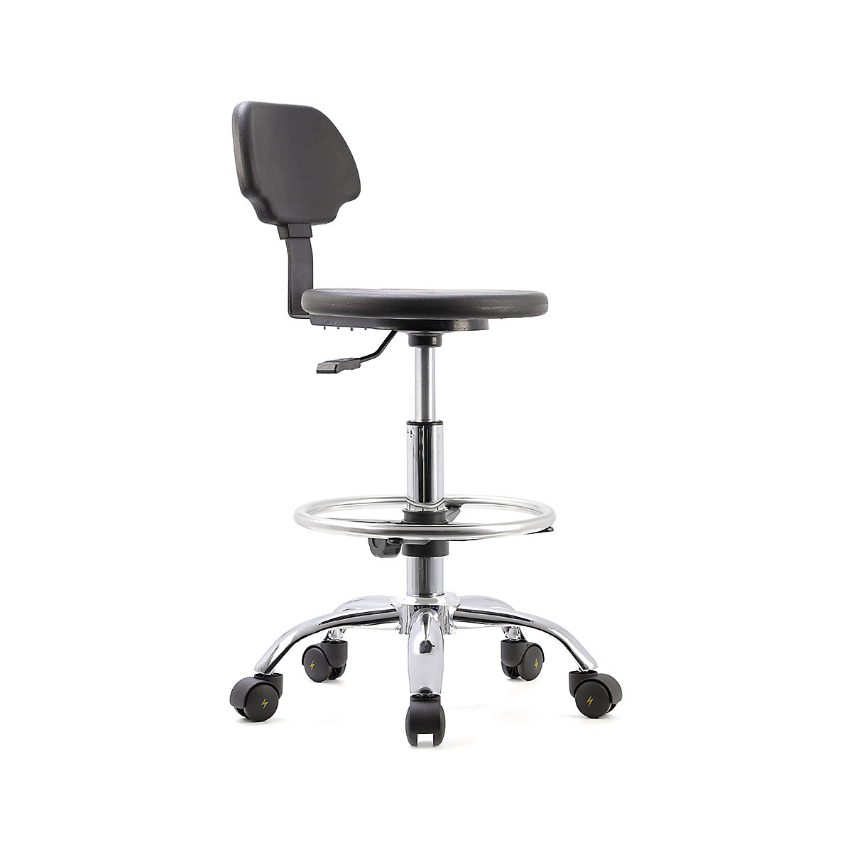 BiGDUG Essentials ESD Anti-Static Stool with Backrest