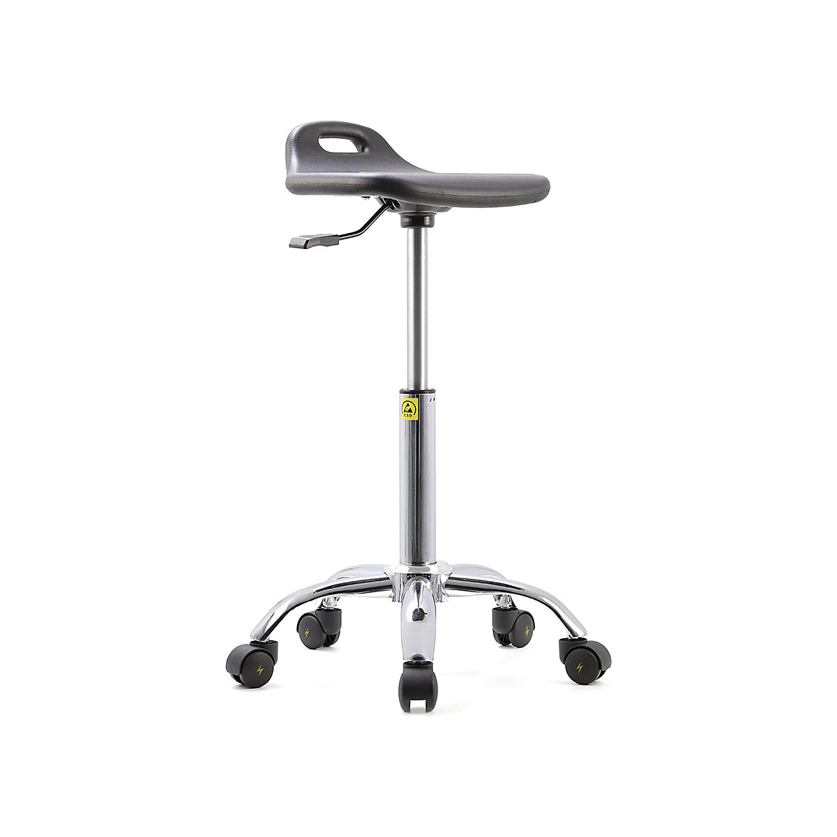 BiGDUG Essentials ESD Anti-Static Stool with Carry Handle, BiGDUG Essentials ESD Anti-Static Stool with Carry Handle, BiGDUG Essentials ESD Anti-Static Stool with Carry Handle | 580-780h x 355w x 310d mm | Black-1
