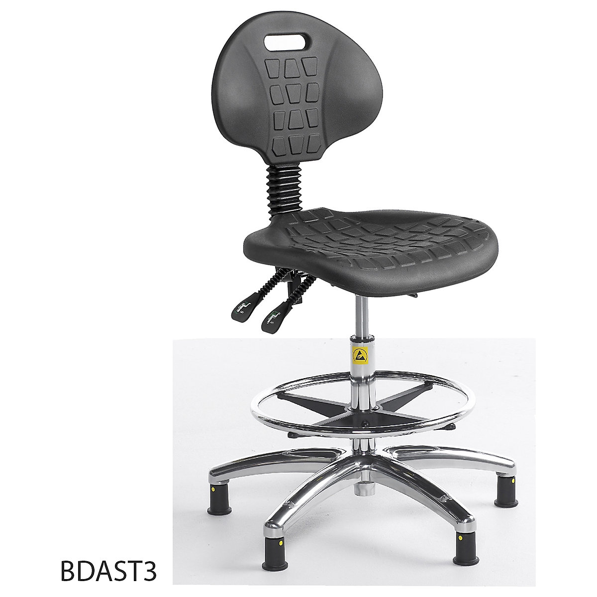 BiGDUG Polyurethane ESD Draughtsman Chairs (Product illustration 2)-1