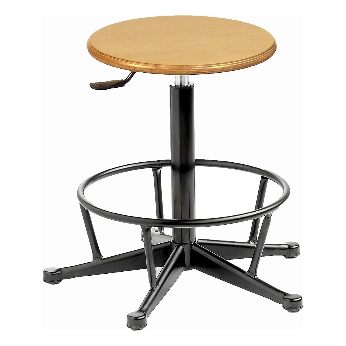 BiGDUG Wooden Workshop Stools, BiGDUG Wooden Workshop Stools, BiGDUG Wooden Workshop Stool | Fixed Footrest with Feet | Seat Height 580 - 800mm-0