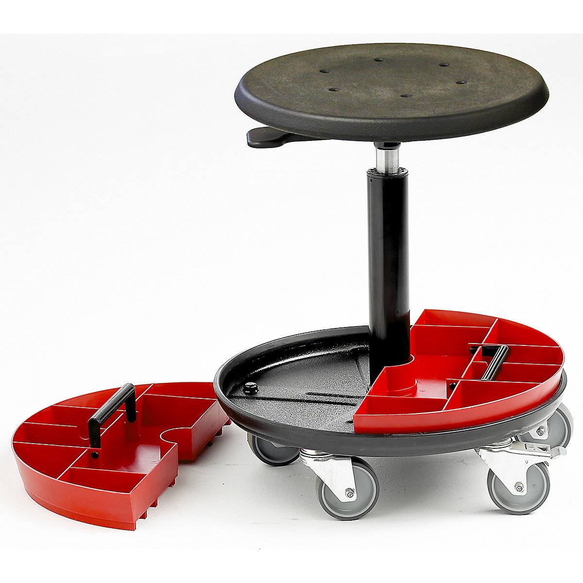 BiGDUG Workshop Stool with Removable Tray, BiGDUG Workshop Stool with Removable Tray, BiGDUG Workshop Stool with Removable Tray | Seat Height 450-590mm | Polyurethane Seat-0