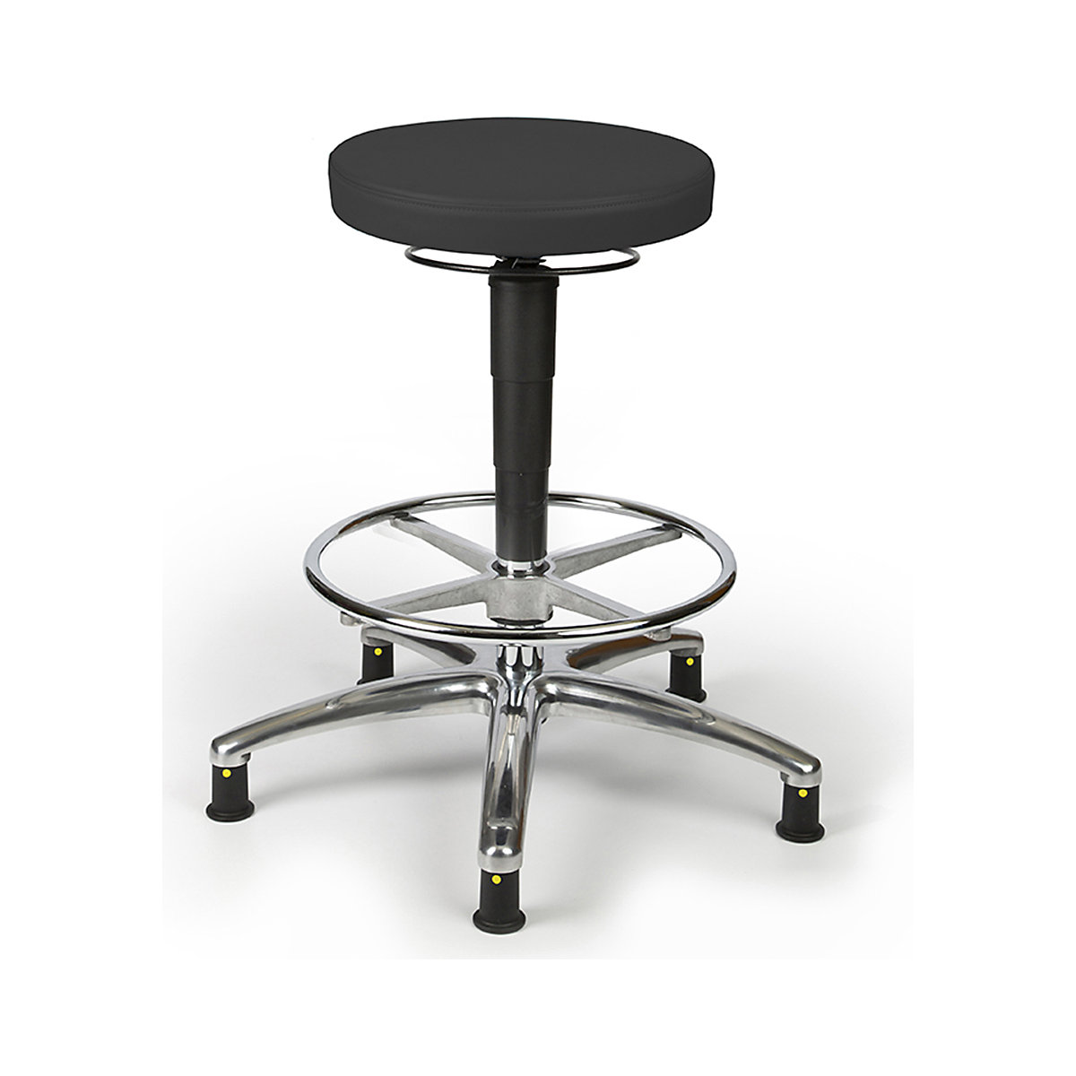 Techsit ESD Vinyl Stools, Techsit ESD Vinyl Stools, Techsit High Seat ESD Vinyl Stool with Foot Ring | Brake Loaded Castors-1