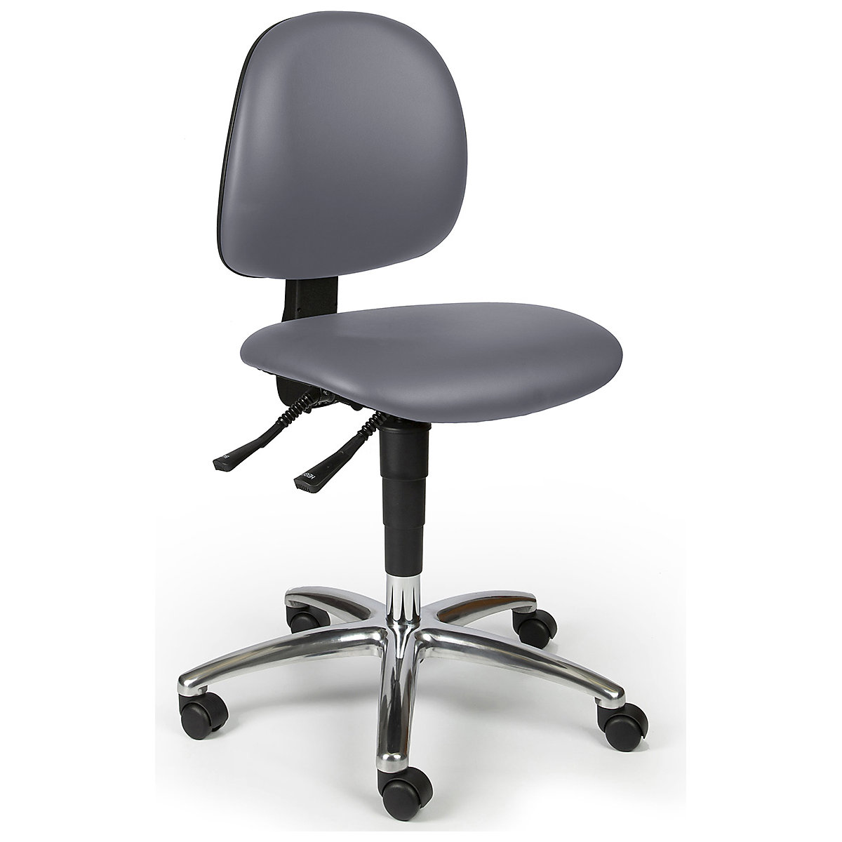 Techsit Tech Laboratory Low Chairs, Techsit Tech Laboratory Low Chairs, Techsit Tech Laboratory Chair | Synchro Seat | Black Base | High Back | Brake Loaded Castors | Grey-0