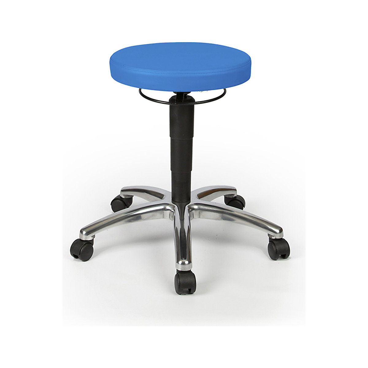 Techsit Tech Laboratory Round Stools, Techsit Tech Laboratory Round Stools, Techsit Tech Laboratory Round Stool | Aluminium Base | Glides | Blue-2