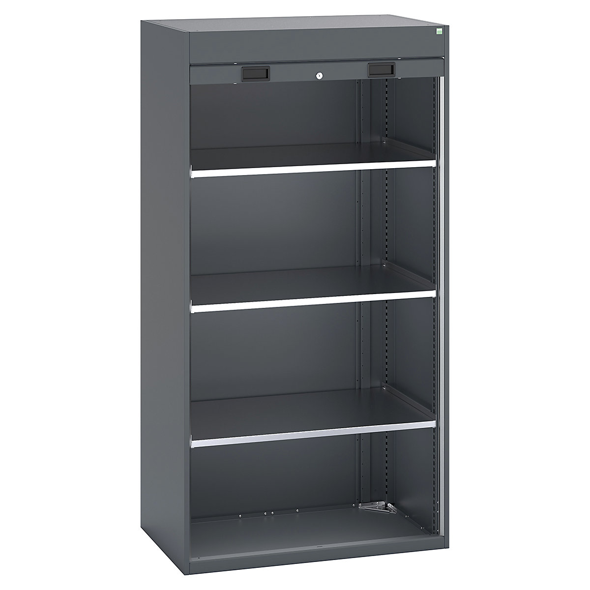 Bott Cubio Roller Shutter Door Cupboards, Bott Cubio Roller Shutter Door Cupboards, Bott Cubio Roller Shutter Door Cupboard | 2000h x 1050w x 650d mm | 3 Shelves | Dark Grey Doors | Dark Grey Housing-0