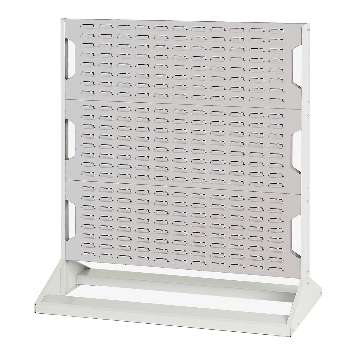 Bott Perfo Louvre Panel Rack | 1125mm High, Bott Perfo Louvre Panel Rack | 1125mm High, Bott Perfo Louvre Panel Rack | Double Sided | 1125h x 1000w x 550d mm | Without Boxes | Light Grey-0