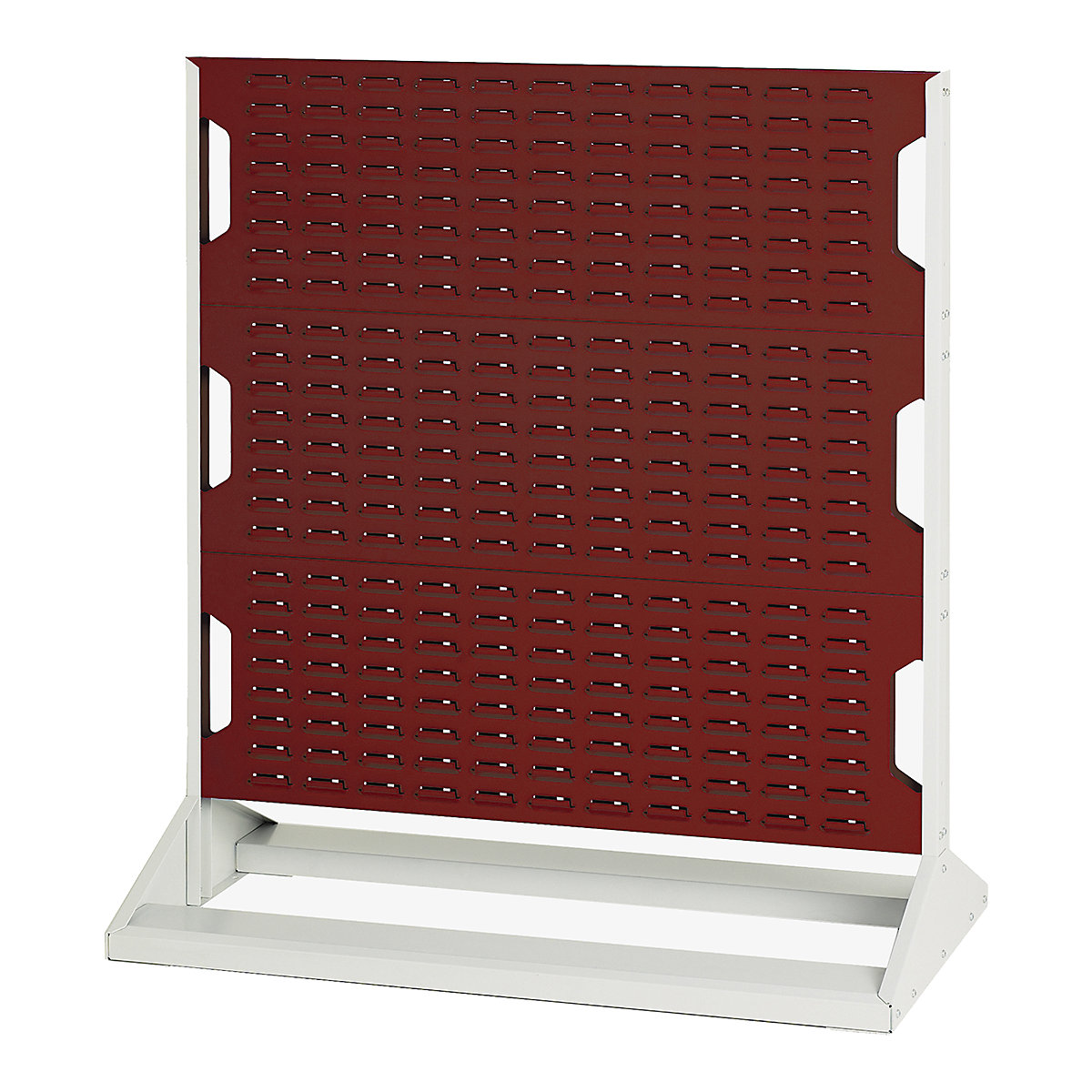 Bott Perfo Louvre Panel Rack | 1125mm High, Bott Perfo Louvre Panel Rack | 1125mm High, Bott Perfo Louvre Panel Rack | Double Sided | 1125h x 1000w x 550d mm | Without Boxes | Red-0